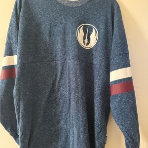Disney Blue Crewneck Sweater with Jedi Emblem